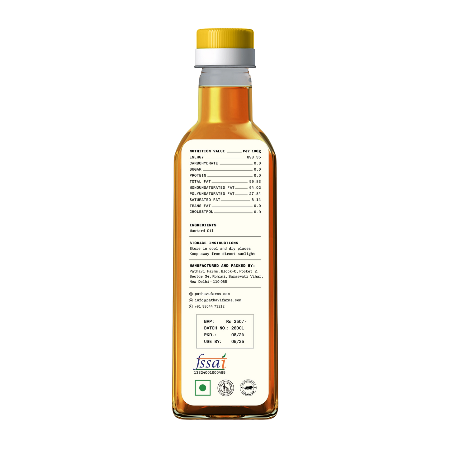 100% Natural Black Mustard Oil